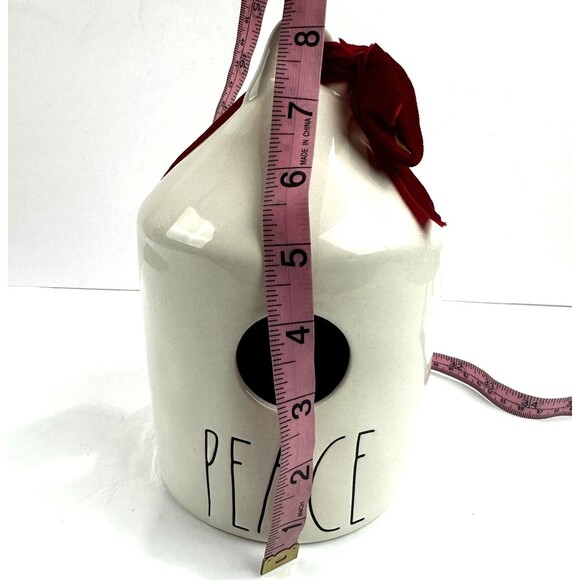 New Rae Dunn Artisan Collection By Magenta PEACE Birdhouse White Black - Picture 8 of 8